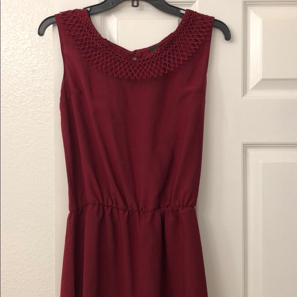 Burgundy dress